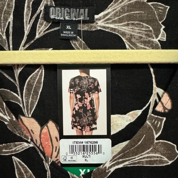 Nicole Miller - Dress - floral print - coral and black - NWT - Picture 3 of 10